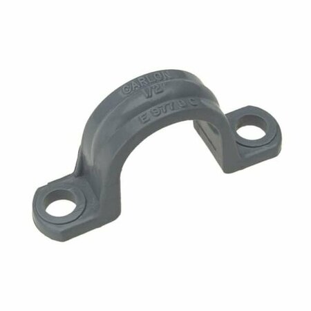 CARLON Conduit Clamp, 1/2 in, PVC, Gray, Hole Mounting E977DC